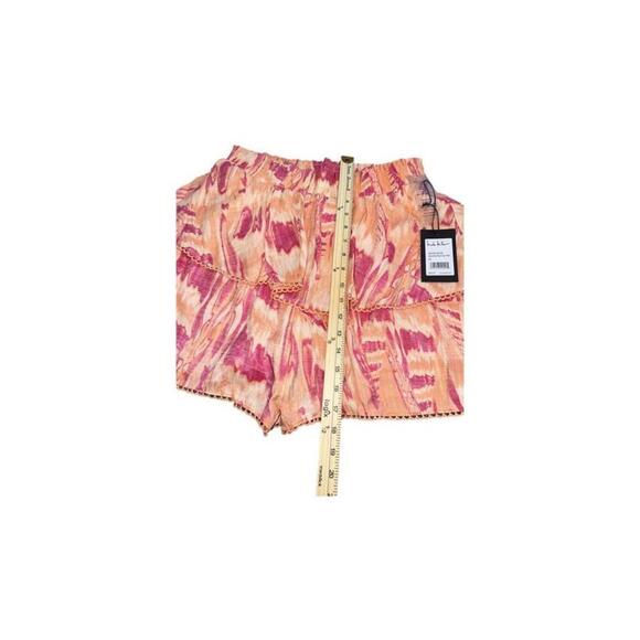 NICOLE MILLER Shorts Womens Size M Amber Double Tiered Pull On Skort Apricot NWT - Picture 6 of 7